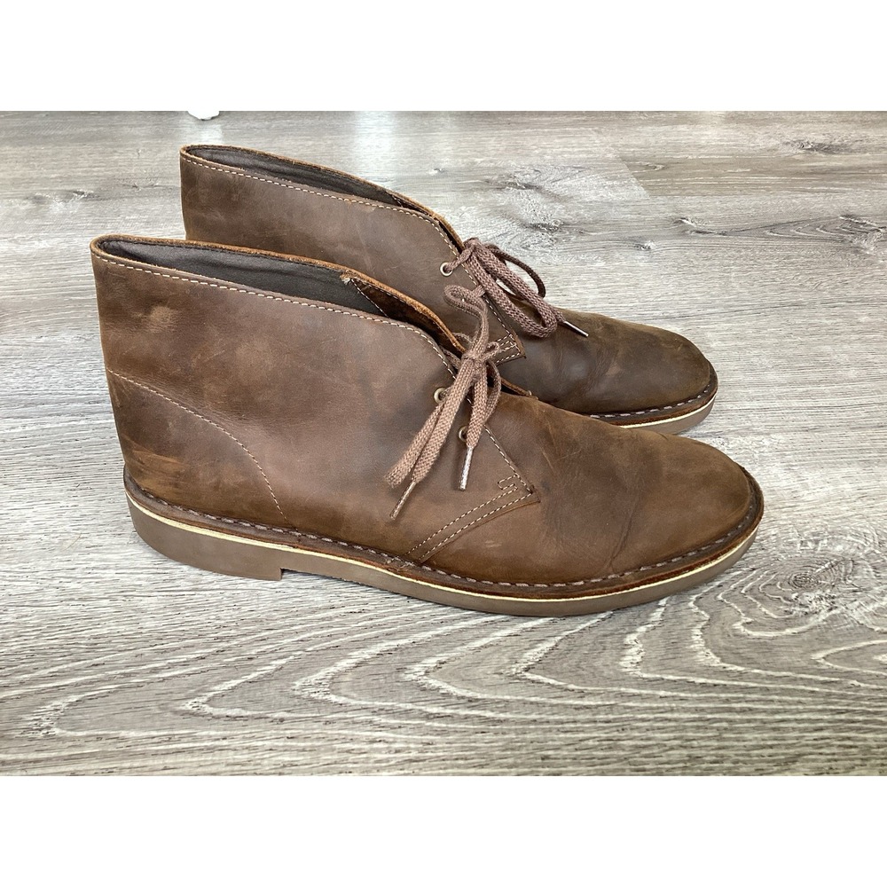 Clarks Bushacre II Beeswax Brown Leather Chukka Boots Men's Size 13 M (26082286)